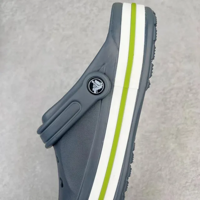 Crocs Classic Clog Navy and Lime Green Clogs 7