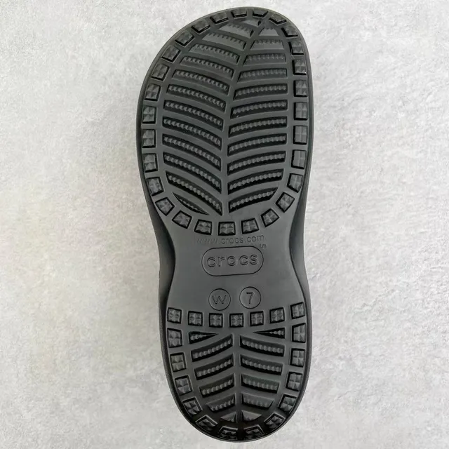 Crocs Echo Clog Negro Espuma Moldada Zueco de Plataforma 2