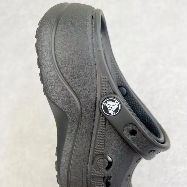 Crocs Echo Clog Negro Espuma Moldada Zueco de Plataforma 5