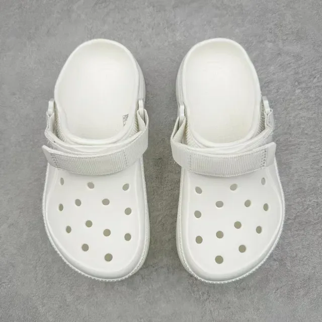 Crocs Echo Clog Zueco Branco com Plataforma e Cinta 2