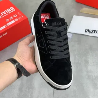 Diesel Black Suede Lifestyle Sneaker
