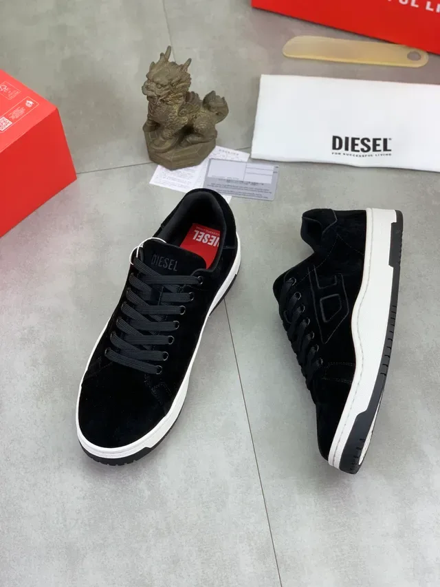 Diesel 黑色麂皮生活方式运动鞋 5