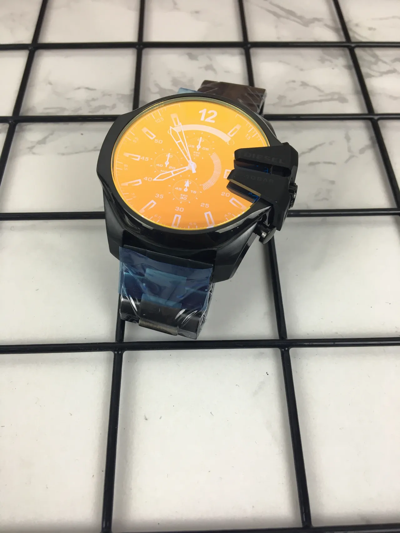 Diesel Chronograph Oversized Black and Orange Sports Watch 6