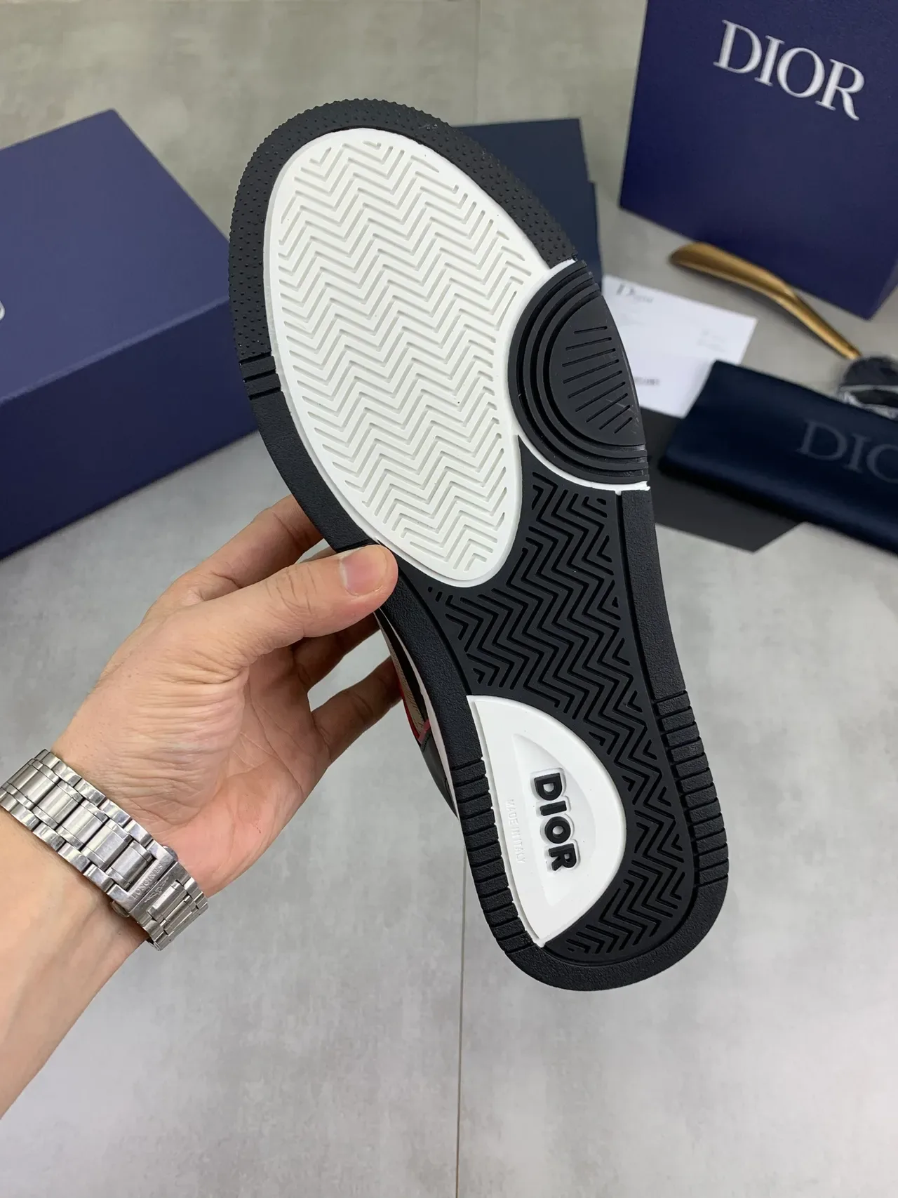 Dior B-Series Black Beige Low-Top Panelled Leather Lifestyle Sneakers 3