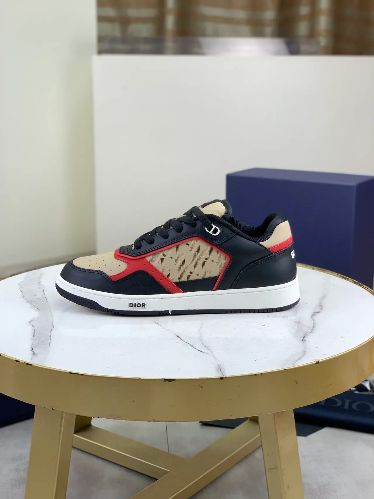 Dior B-Series Black Beige Low-Top Panelled Leather Lifestyle Sneakers 5
