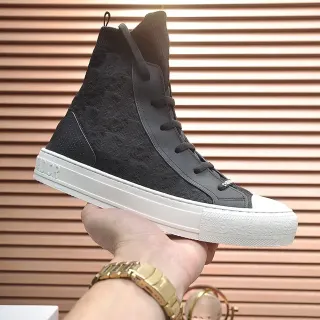 Dior B23 黑色针织高帮生活方式运动鞋