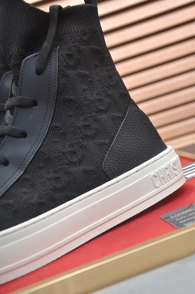 Dior B23 Black Knit High-Top Lifestyle Sneakers 2