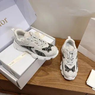 Dior B23 Oblique Jacquard tênis com sola grossa