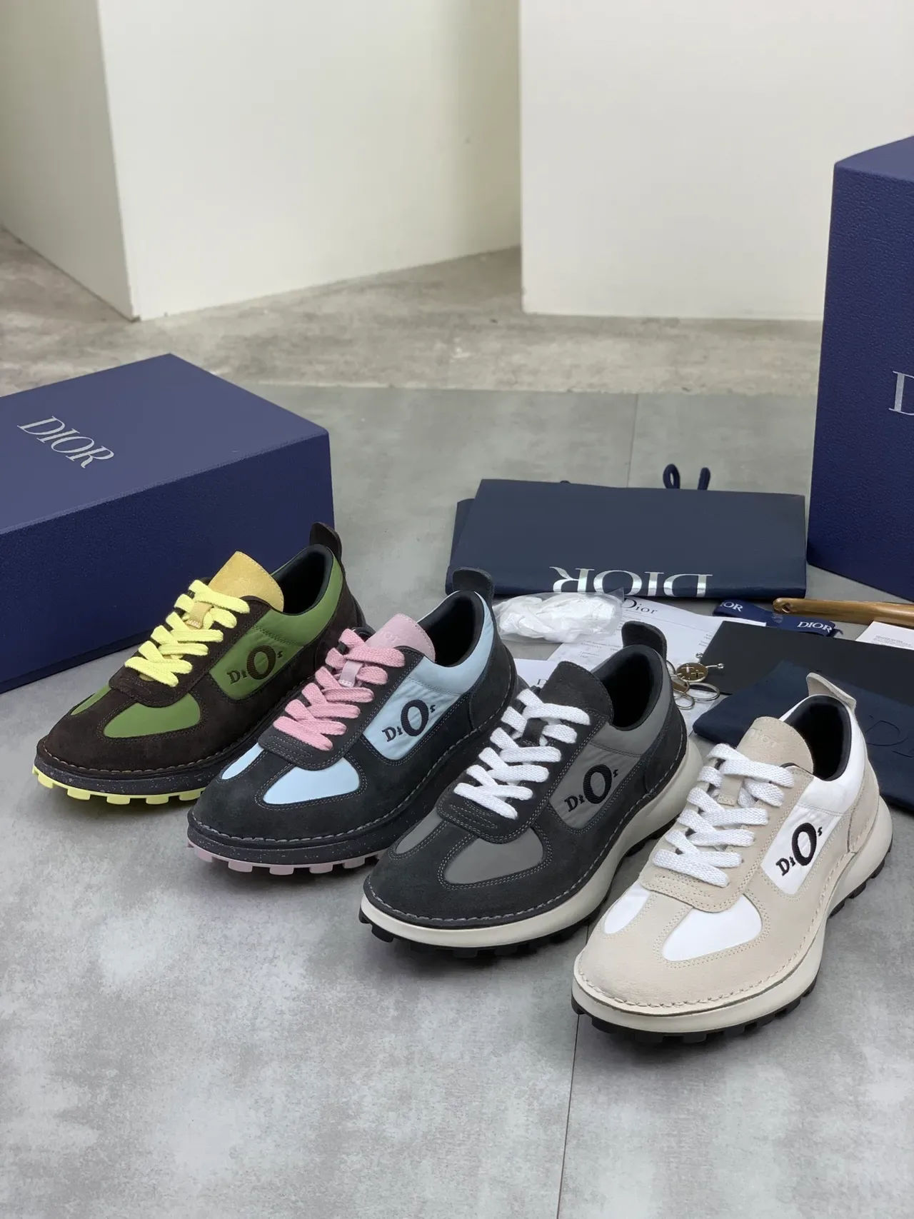 Dior B23 Tênis Lifestyle Verde Oliva e Marrom 2