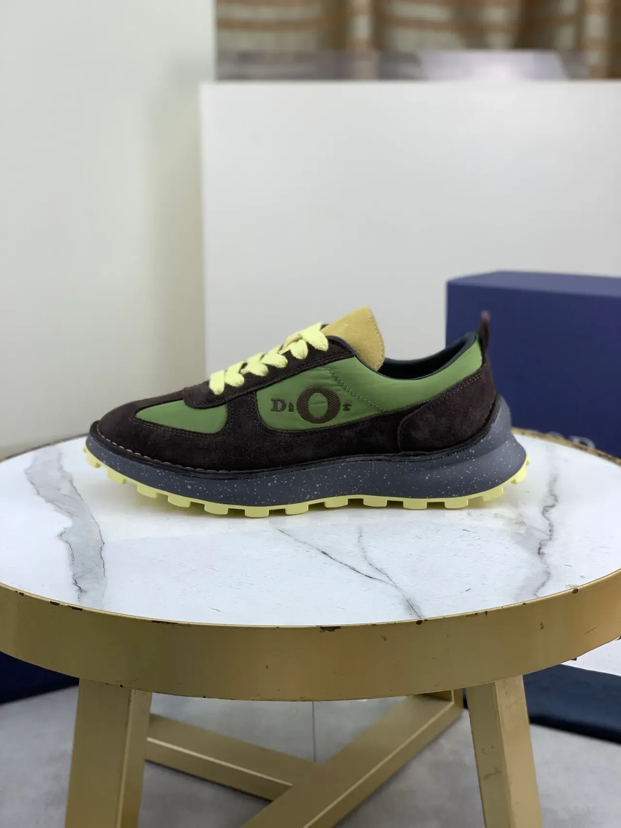 Dior B23 Tênis Lifestyle Verde Oliva e Marrom 6