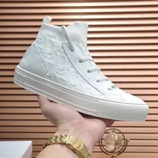 Dior B23 白色高帮针织生活方式运动鞋