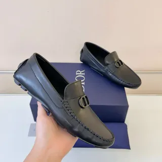 Dior B27 cuir noir boucle CD loafer