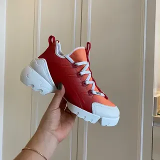 Dior B27 Sneakers chunky dégradé rouge orange