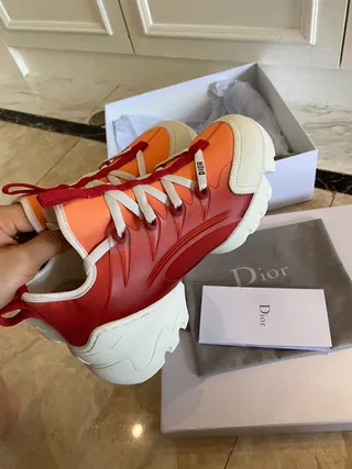 Dior B27 Gradient Red Orange Chunky Sneakers 6