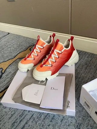 Dior B27 Gradient Red Orange Chunky Sneakers 7