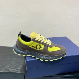 Dior B27 লাইম হলুদ এবং গ্রে লাইফস্টাইল স্নিকার