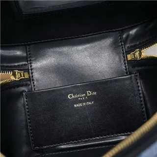Dior सौंदर्य केस Navy Oblique Monogram Boston Bag 11