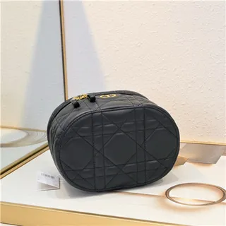 Dior सौंदर्य केस Navy Oblique Monogram Boston Bag 21