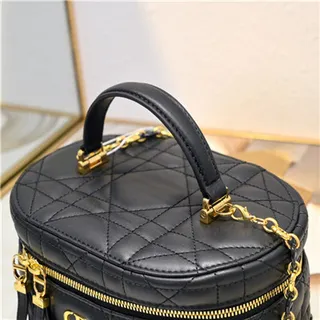 Dior सौंदर्य केस Navy Oblique Monogram Boston Bag 22