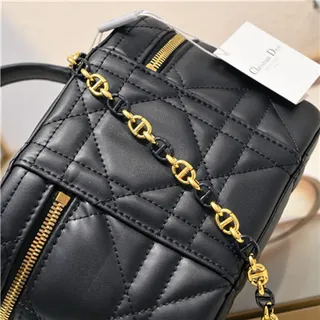 Dior सौंदर्य केस Navy Oblique Monogram Boston Bag 23