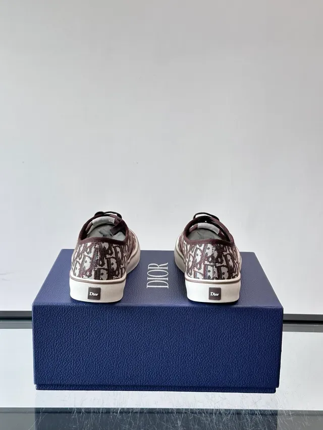 Dior Beige Brown Monogrammed Canvas Low-Top Lifestyle Sneakers 3