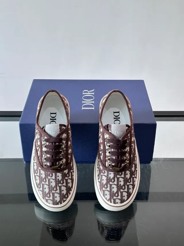 Dior Beige Brown Monogrammed Canvas Low-Top Lifestyle Sneakers 4