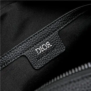 Dior Black Grained Leather Flap-Top Closure Messenger Bag 3