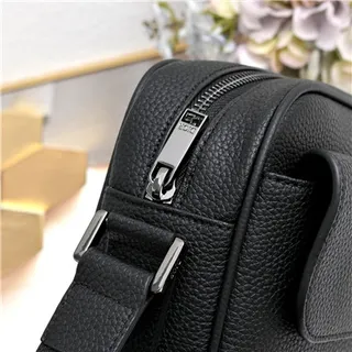 Dior Black Grained Leather Flap-Top Closure Messenger Bag 5