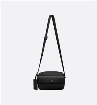 Dior Black Grained Leather Flap-Top Closure Messenger Bag 11