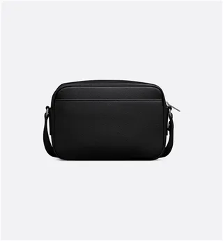 Dior Black Grained Leather Flap-Top Closure Messenger Bag 14
