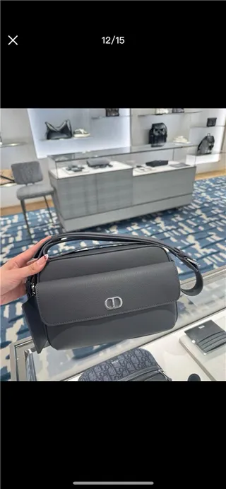 Dior Black Grained Leather Flap-Top Closure Messenger Bag 23