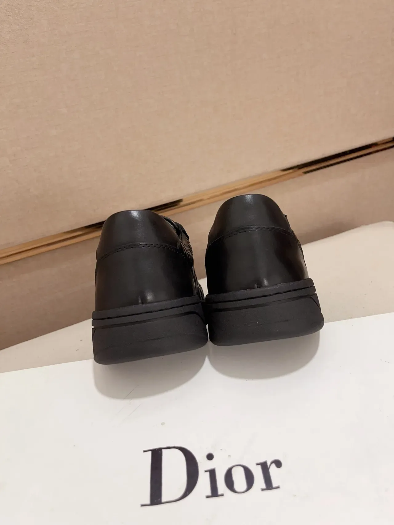 Dior Black Monogrammed Leather Low-Top Lifestyle Sneakers 3