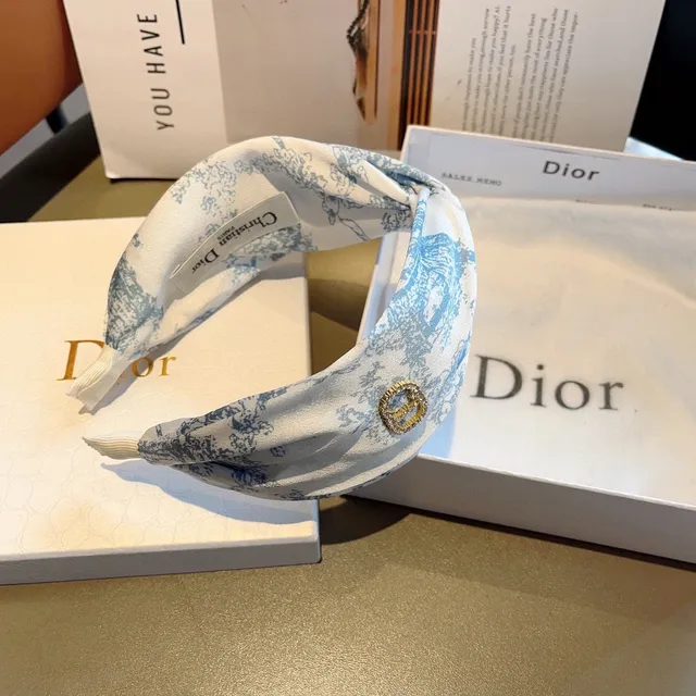 Dior Black White Twisted Knot Construction Toile Print Fabric Beanie 8