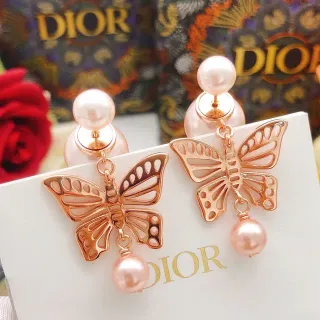 Dior فراشة اللؤلؤ قطرة أقراط