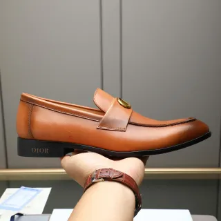 Dior Horsebit Loafer Cuir Tan à Enfiler