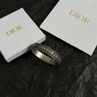 Dior J'adore Engraved Silver Cuff Bracelet