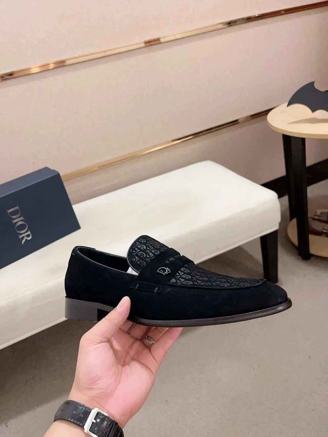 Dior Oblique Loafer Black Suede Loafers 4