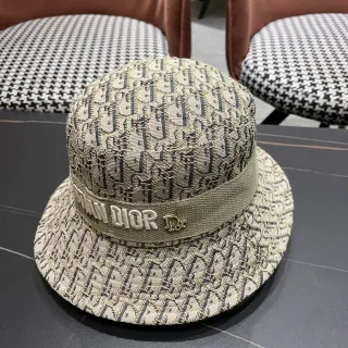 Dior Oblique Monogram Beige and Black Bucket Hat