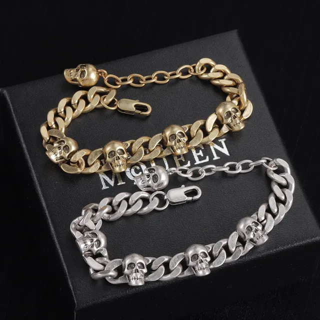 Dior Orange Gold Enamel-Letter Logo Pearl-Accented Bracelet 20