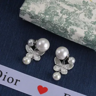 Dior Boucles d'oreilles Perle et Papillon avec Charme