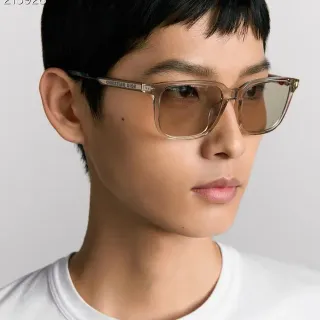 Dior Rectangular Translucent Acetate Gradient Brown Sunglasses