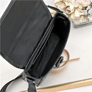 Dior Saddle Messenger Black Structured Rectangular Silhouette Tonal Monogram Canvas Messenger Bag 4