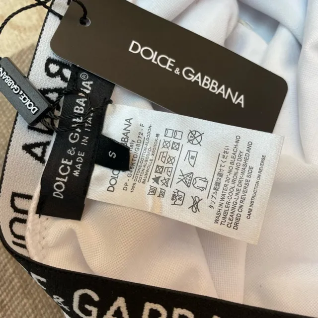 Dolce & Gabbana Impresão de Logo Pescoço Plunging Maiô de uma peça 3