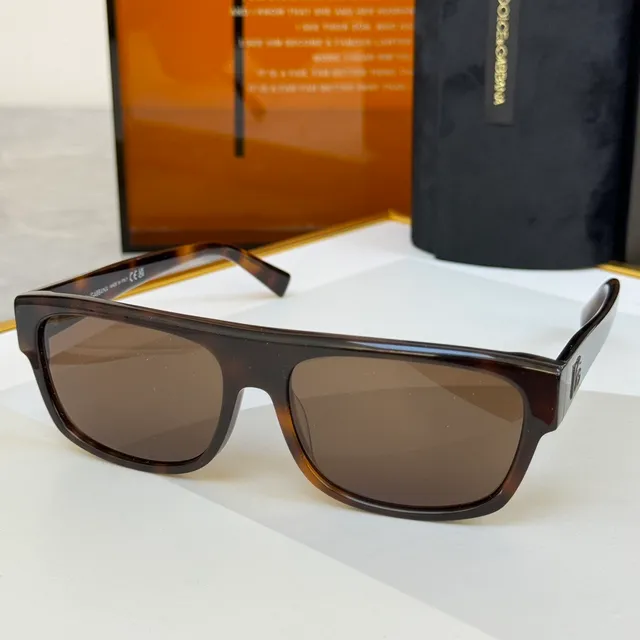 Dolce & Gabbana NS1 Glossy Black Rectangular Sunglasses 5