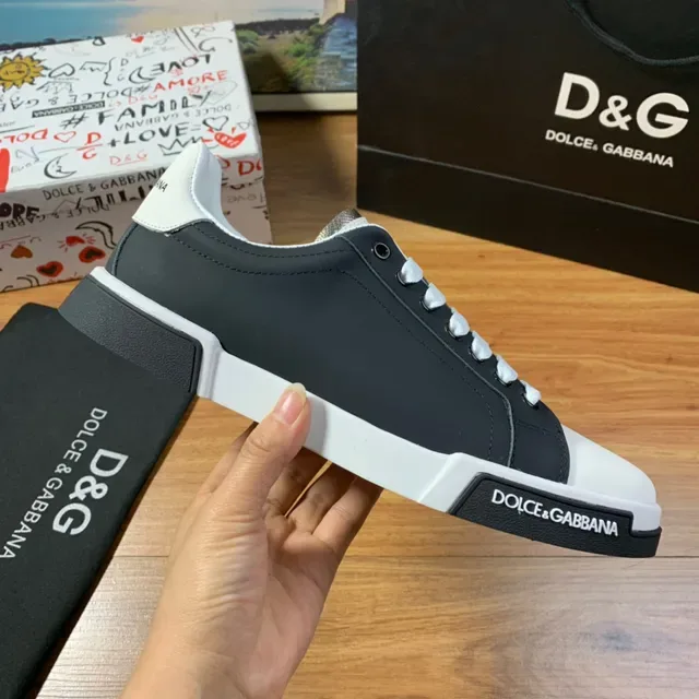 Dolce & Gabbana Portofino সাদা এবং কালো লাইফস্টাইল স্নিকার 3