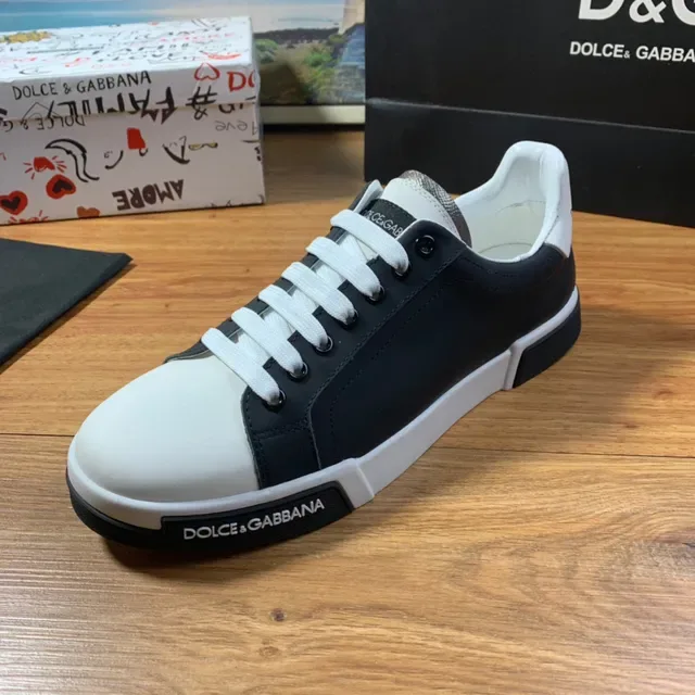 Dolce & Gabbana Portofino সাদা এবং কালো লাইফস্টাইল স্নিকার 6