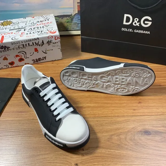 Dolce & Gabbana Portofino সাদা এবং কালো লাইফস্টাইল স্নিকার 8
