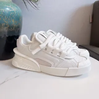 Dolce & Gabbana Sneakers Lifestyle Blanches Monochromes Sculptées Semelle Multicouche