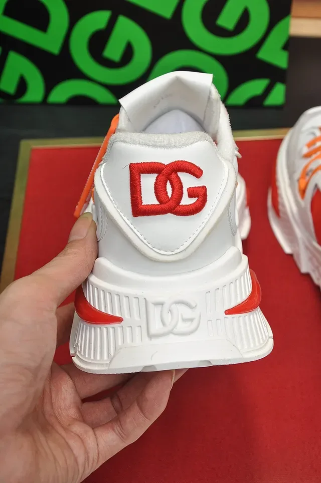 Dolce & Gabbana 白色橙色鞋底 分层鞋面 厚底鞋 2