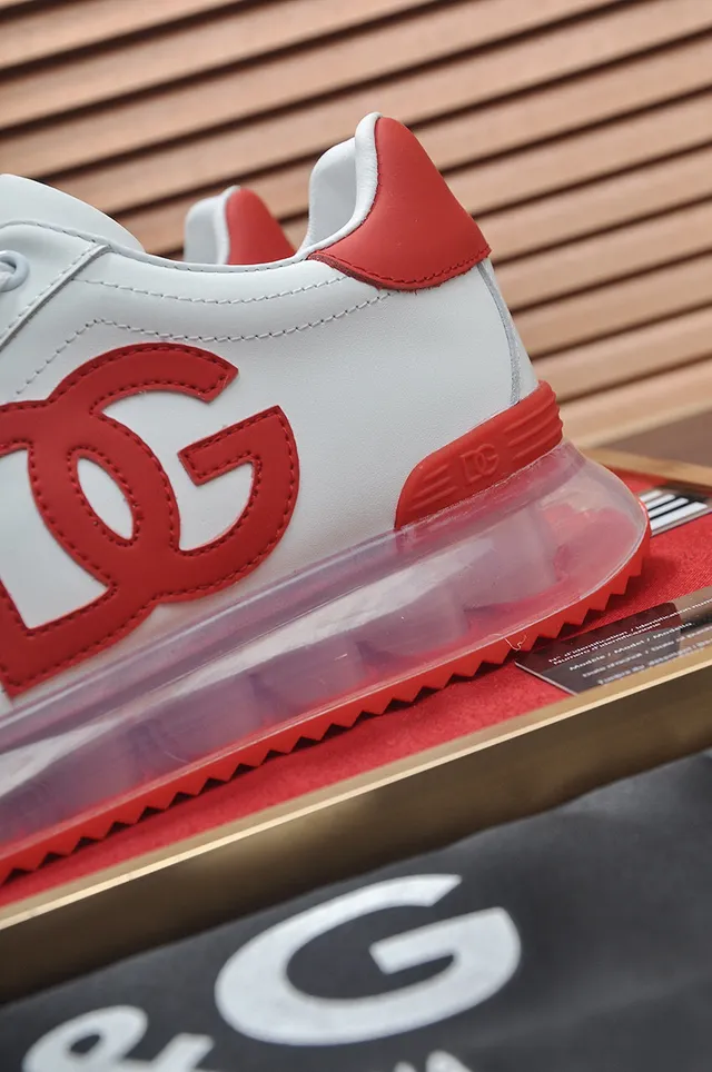 Dolce & Gabbana blanco rojo cuero superior DG Logo zapatillas lifestyle 2